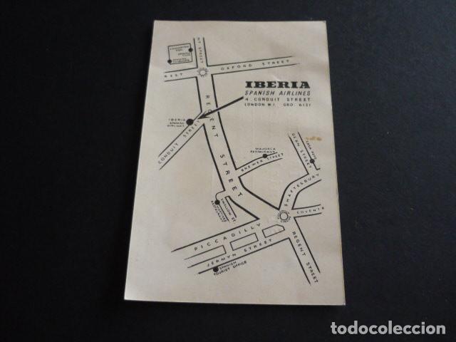 Documents Anciens: IBERIA COMPA&Ntilde;IA AEREA TARJETA PUBLICITARIA LONDRES 9 X 14 CMTS