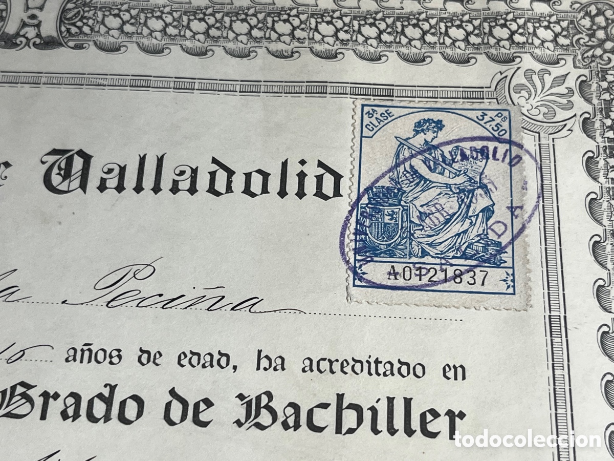 Documentos antiguos: 2 DIPLOMAS UNIVERSITARIOS 1936 y 1935 - Foto 6