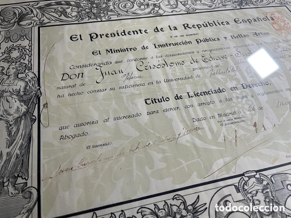 Documentos antiguos: 2 DIPLOMAS UNIVERSITARIOS 1936 y 1935 - Foto 9
