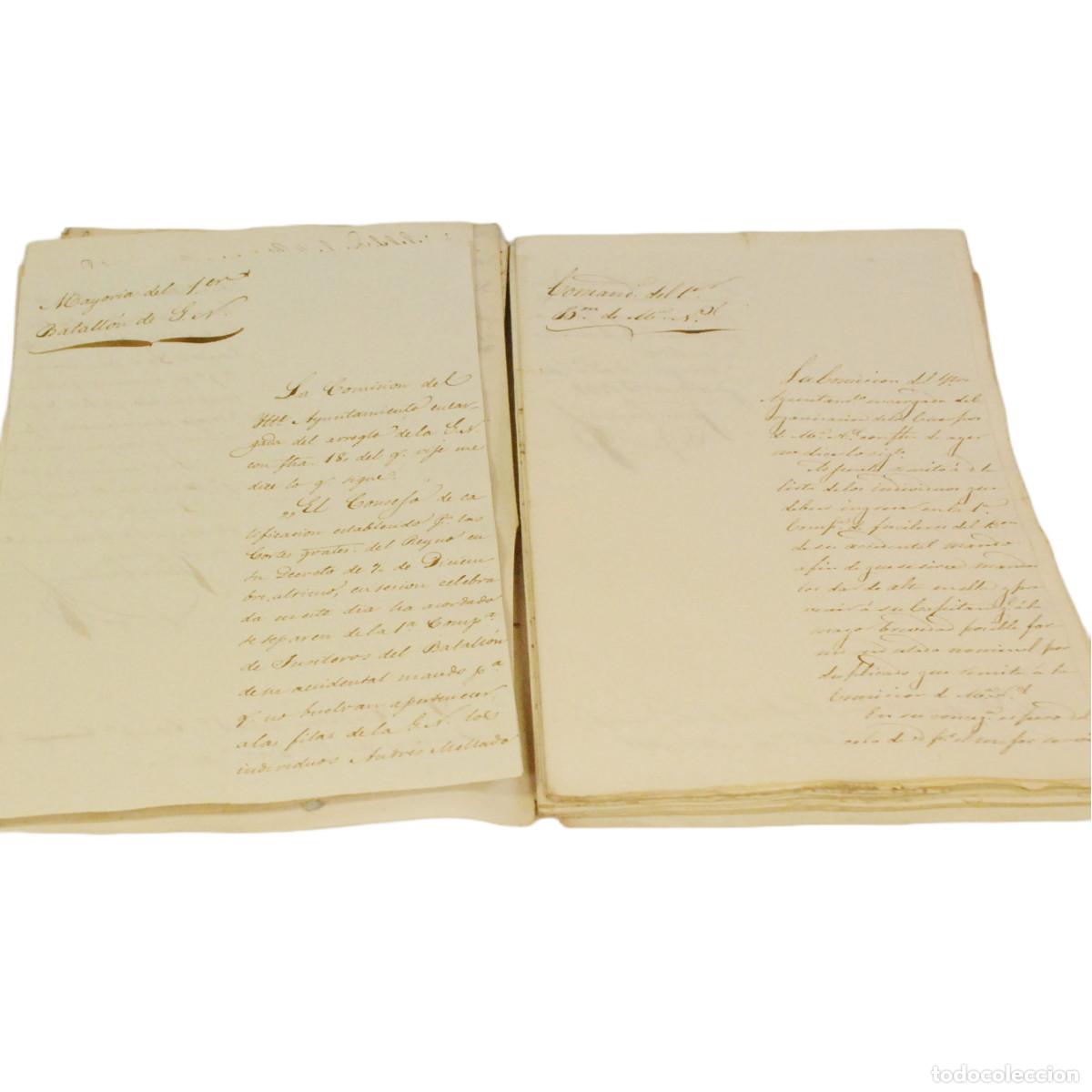 Documentos antiguos: DOCUMENTOS RELATIVOS A LA MILICIA DE MALAGA - 1818 - Foto 2