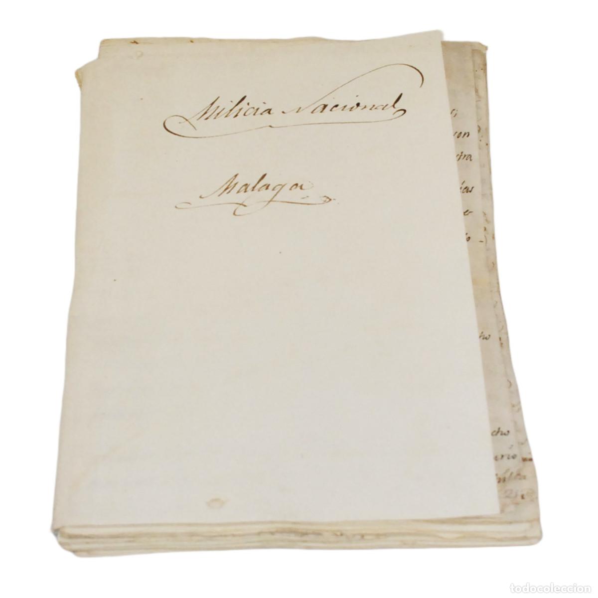 Documentos antiguos: DOCUMENTOS RELATIVOS A LA MILICIA DE MALAGA - 1818