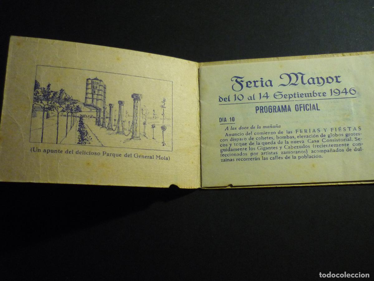 Documentos antiguos: ZAMORA PROGRAMA FERIA MAYOR 10-14 DE SEPTIEMBRE 1946 - Foto 2