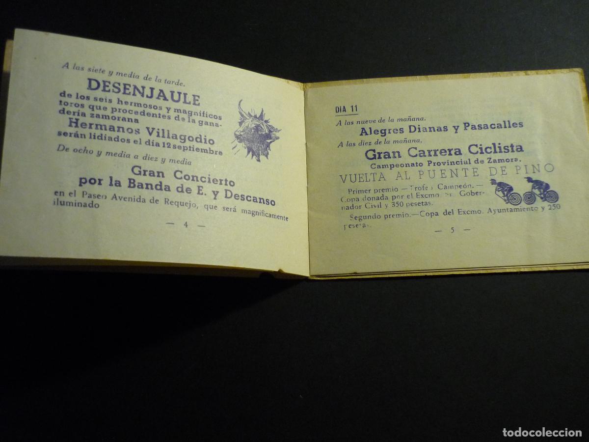 Documentos antiguos: ZAMORA PROGRAMA FERIA MAYOR 10-14 DE SEPTIEMBRE 1946 - Foto 3