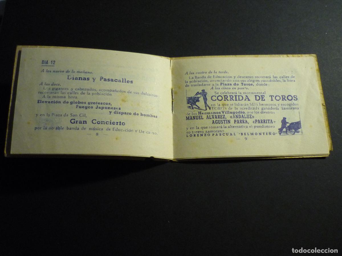 Documentos antiguos: ZAMORA PROGRAMA FERIA MAYOR 10-14 DE SEPTIEMBRE 1946 - Foto 4