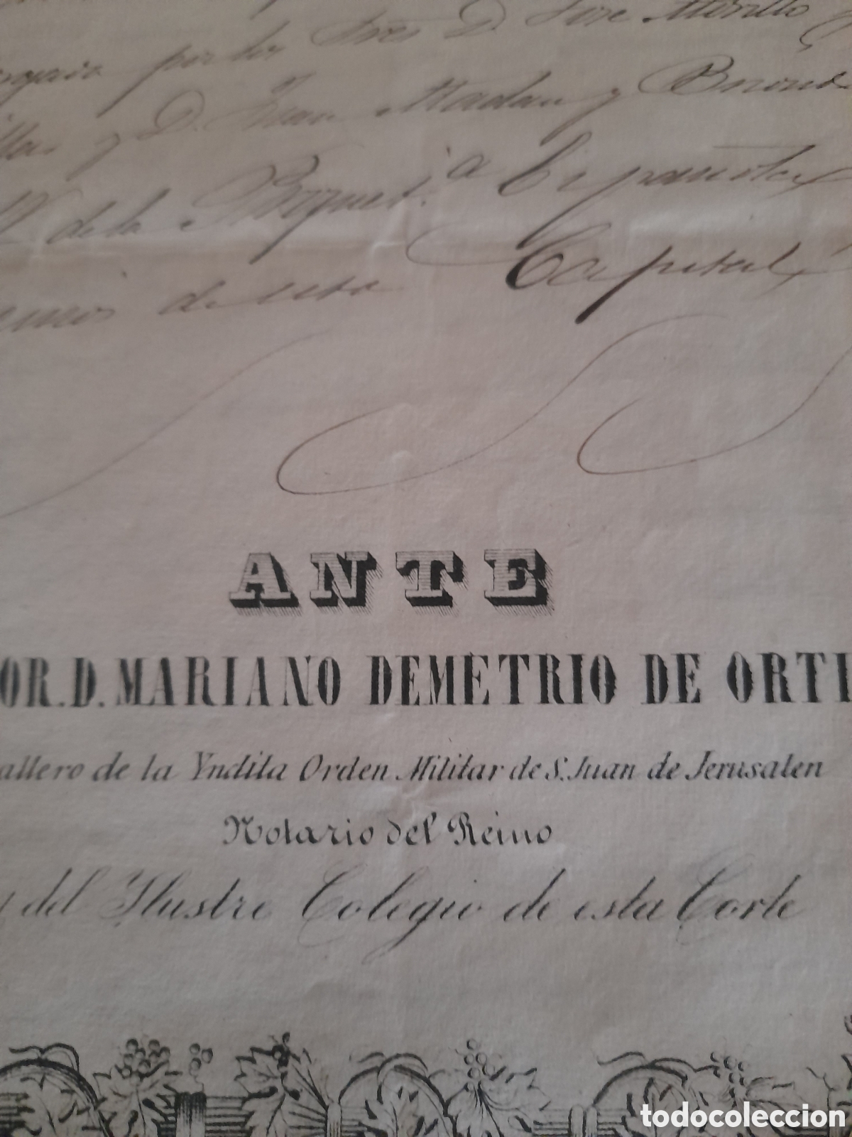 Documentos antiguos: Documento notarial en Madrid 1864 - Foto 2