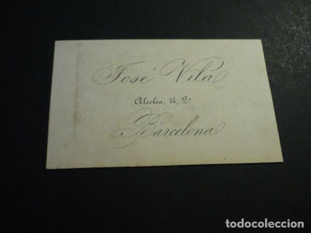 Alte Dokumente: BARCELONA JOSE VILA TARJETA PUBLICITARIA SIGLO XIX