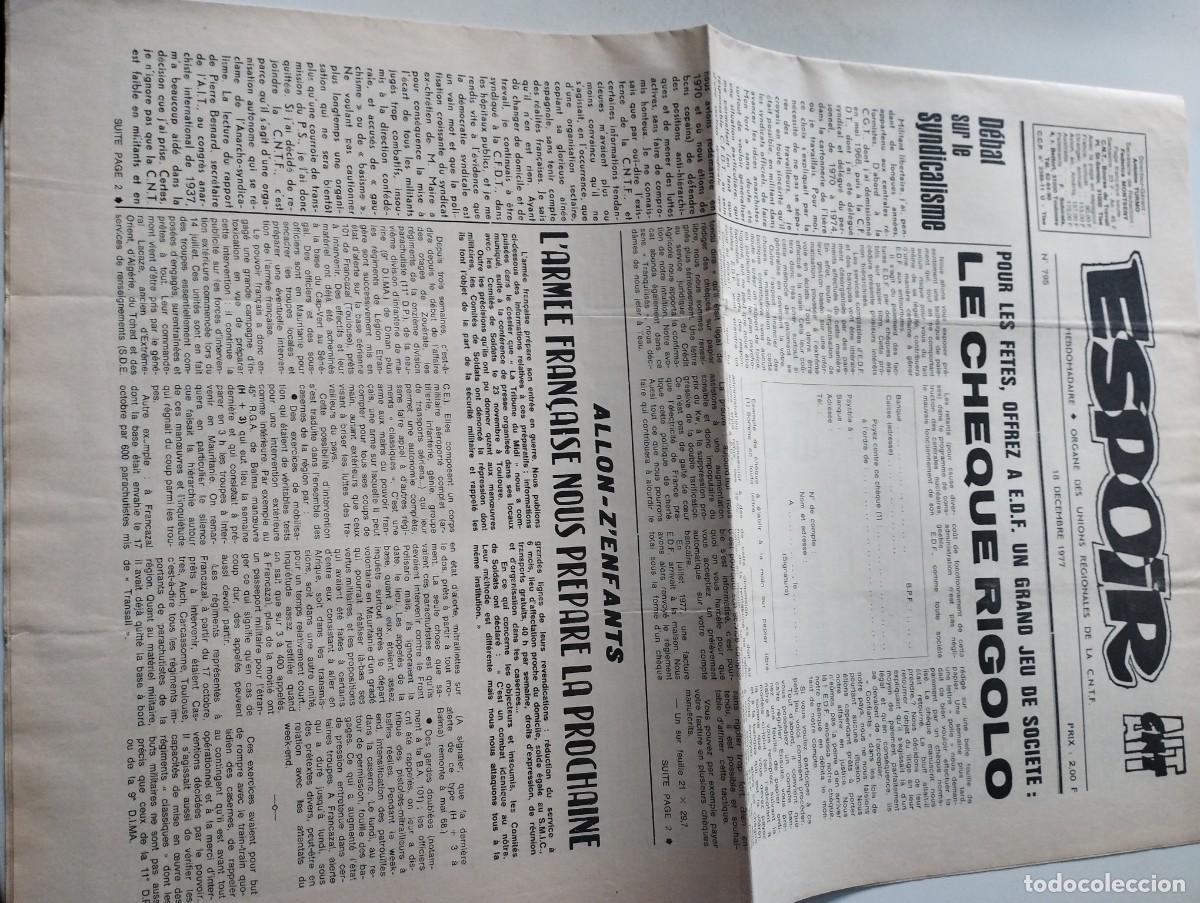 Documentos antiguos: Espoir. CNTF. 1977. N. 795 - Foto 1