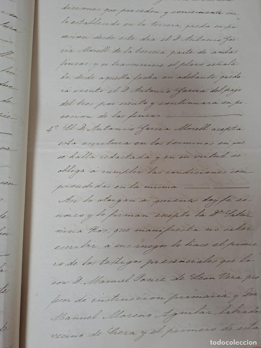 Documentos antiguos: DOCUMENTO HERENCIA 1885 MURCIA - Foto 4
