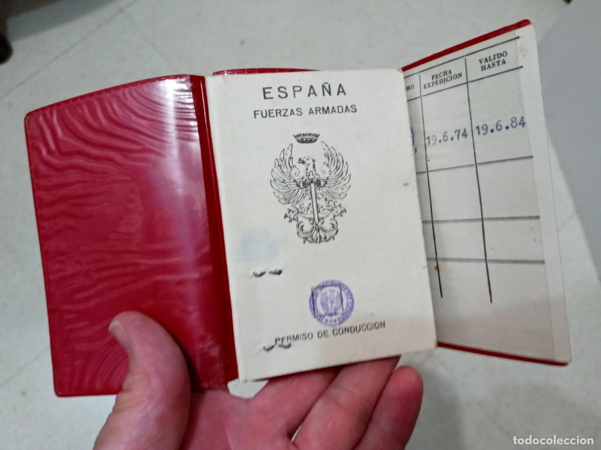 Documentos antiguos: FUERZAS ARMADAS: PERMISO DE CONDUCCION DE CABO ARTLLERIA. CARNET CONDUCIR EN FUNDA, AGUILA SAN JUAN