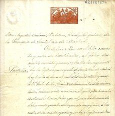 Documentos antiguos: R-MADRID 30- 1- 1.879 - CERTIFICADO DE NACIMIENTO DEL NIÑO MANUEL MARIA TIRSO HIJO DE FCO. LABIANA