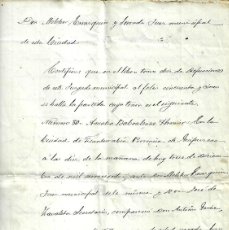 Documentos antiguos: R-FUENTERRABIA 18- 12- 1.900 - CERTIFICADO DEL FALLECIMIENTO DE Dª AMALIA BABONLENÑE FHNIER
