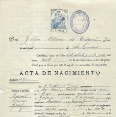 Documentos antiguos: R-CACERES 20- 12- 1.930 - CERTIFICADO DE NACIMIENTO EN LA ALDEA DE MORET DE NOMBRE CONSUELO COREAGA