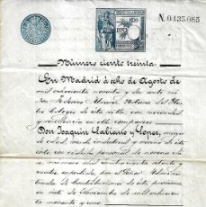 Documentos antiguos: R-MADRID 8-8-1.892 -ESCRITURA DE PODER NOTARIAL A D. FRANCISCO LABIANO Y LOPEZ COMO ADMINISTRADOR