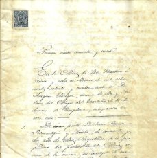 Documentos antiguos: R- SAN SEBASTIAN 28- 3- 1.874 - TESTAMENTO POR EL FALLECIMIENTO DE DE D,MANUEL LIZAR ZABUN Y MARTI