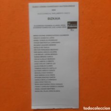 Documentos antiguos: ELKARREKIN PODEMOS - ELECCIONES VASCAS . 2024 - .PAPELETA BIZKAIA . .PARLAMENTO VASCO. EUSKADI