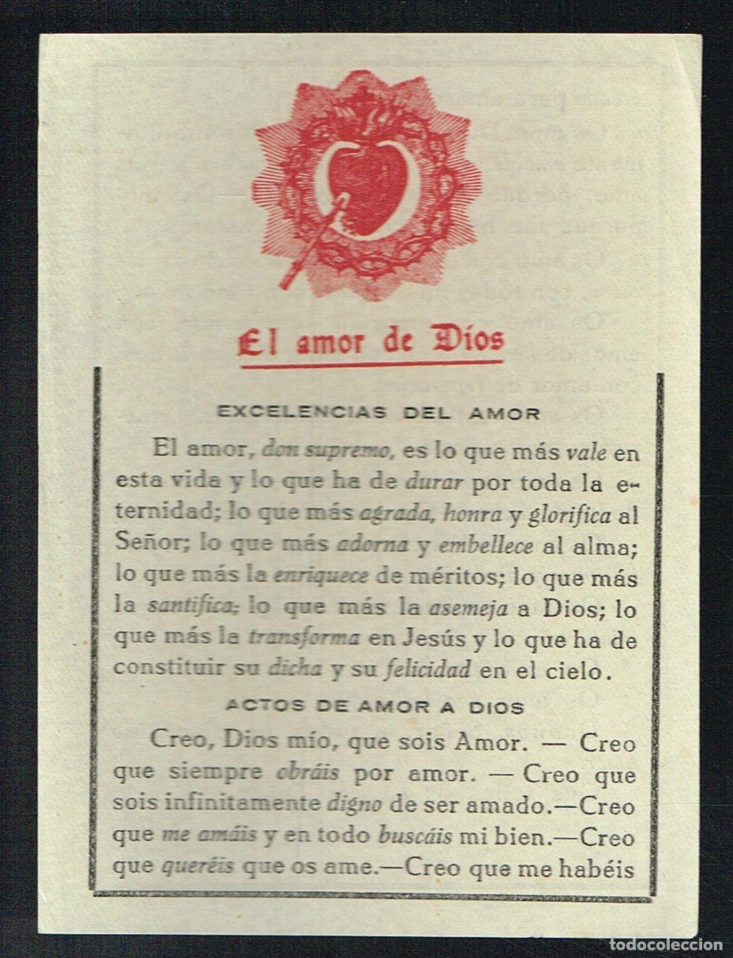 Documentos antiguos: EL AMOR DE DIOS - EXCELENCIAS DEL AMOR - Foto 1