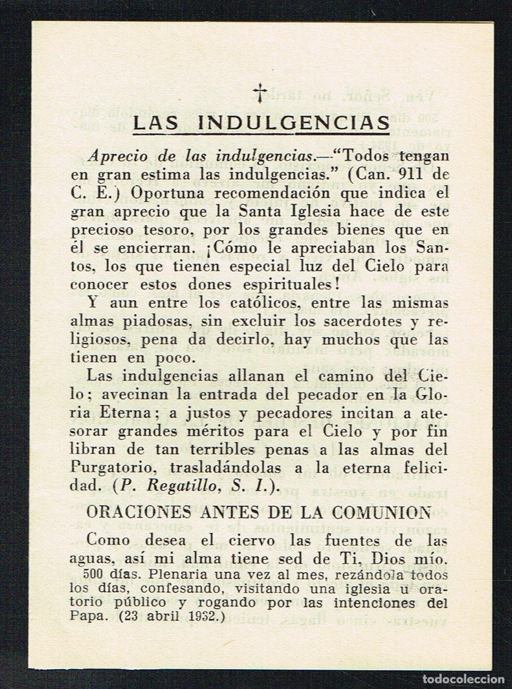 Documentos antiguos: LAS INDULGENCIAS - 1957 - Foto 1