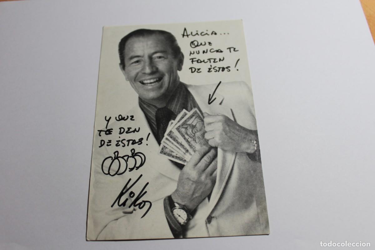 Documentos antiguos: TARJETA POSTAL KIKO LEDGAR DEL PROGRAMA UN,DOS,TRES DE TV CON AUTOGRAFO