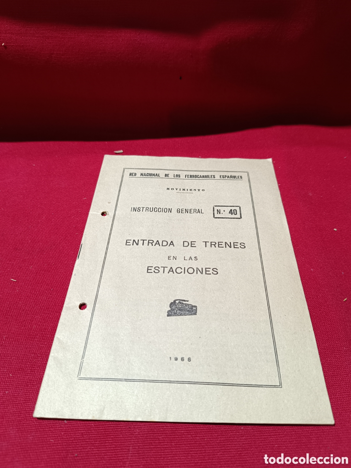 Documentos antiguos: Manual Entrada de trenes en las estaciones 1966 - Foto 1
