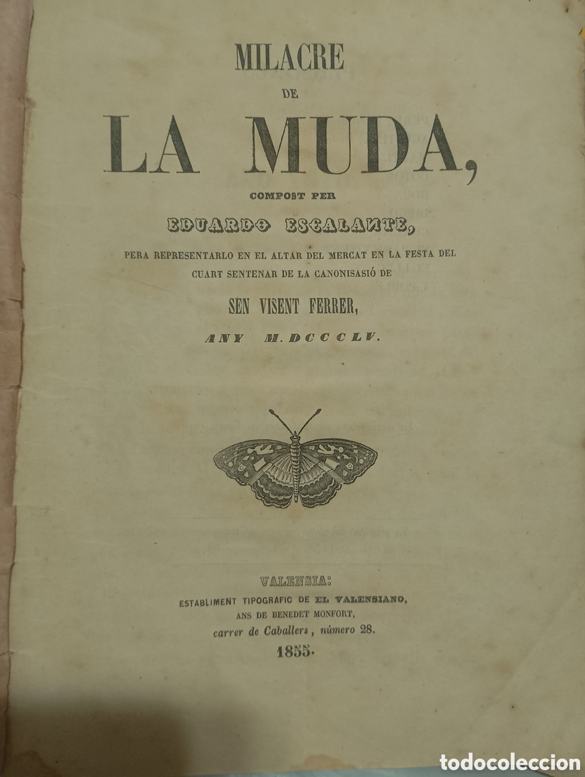 Documentos antiguos: MILACRE DE LA MUDA.(SAN VISENT FERRER) E.ESCALANTEa - Foto 1