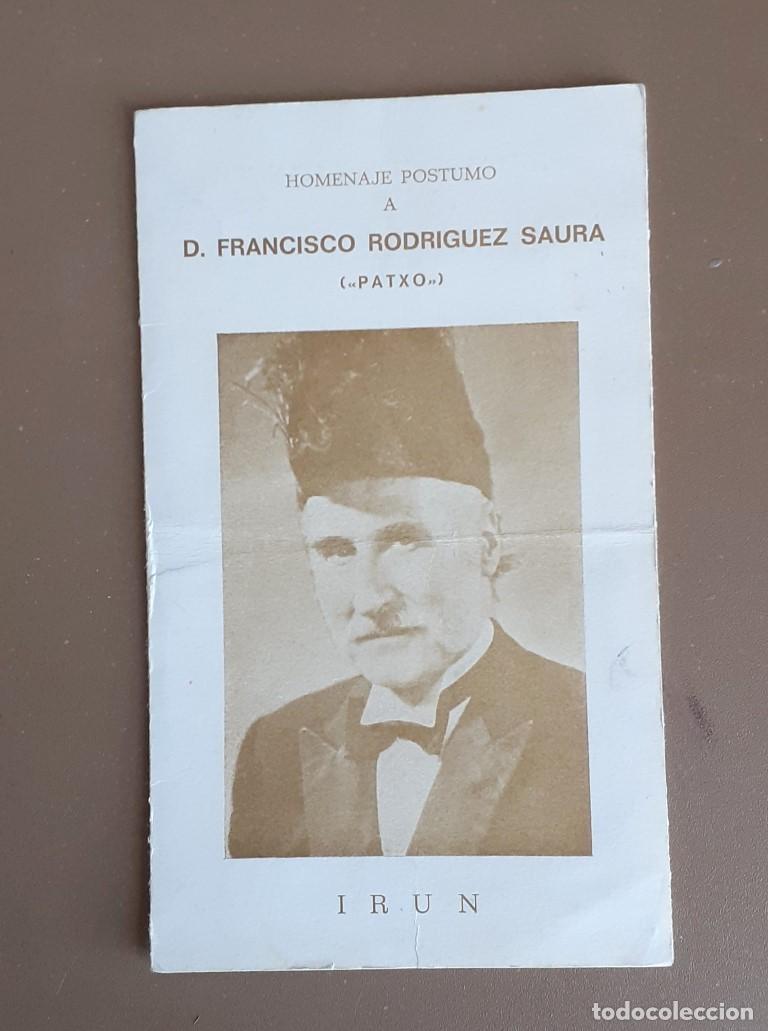 Documents Anciens: Homenaje p&oacute;stumo a D. FRANCISCO RODRIGUEZ SAURA &ndash; PATXO Ir&uacute;n Fiestas de San Pedro y San Marcial 1983