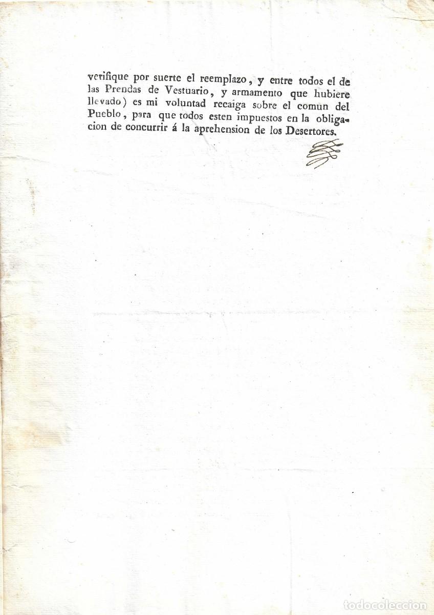 Documentos antiguos: 1768. ORDENANZAS SOBRE DESERTORES. - Foto 3