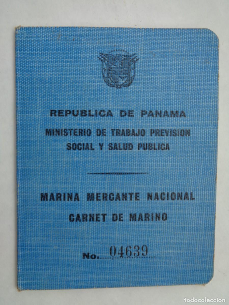 Documentos antiguos: REPUBLICA DE PANAMA - MINISTERIO TRABAJO- MARINA MERCANTE: CARNET DE MARINO DE CONIL ( CADIZ ), 1954