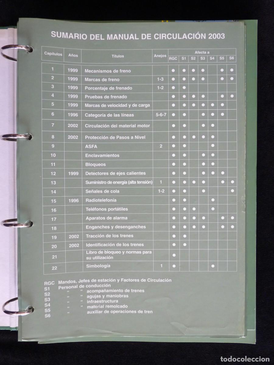 Documentos antiguos: RENFE, MANUAL DE CIRCULACI&Oacute;N, 2003. LEER - Foto 5