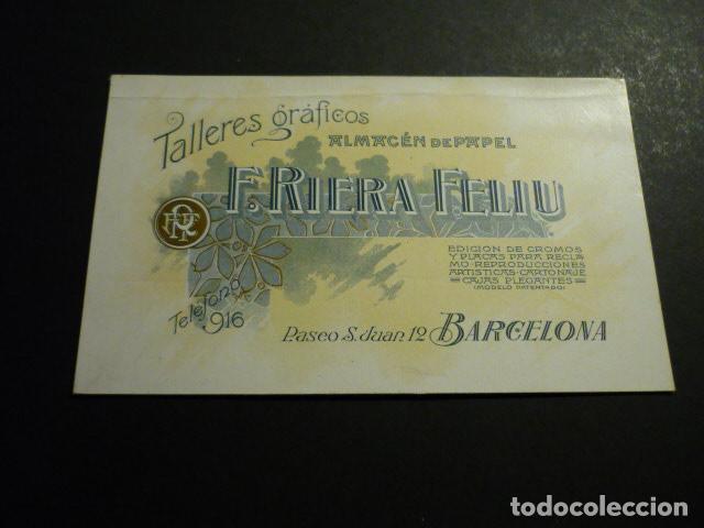 Documentos antiguos: BARCELONA TALLERES GRAFICOS ALMACEN DE PAPEL F. RIERA FELIU TARJETA PUBLICITARIA 8,5 X 13,5 CM