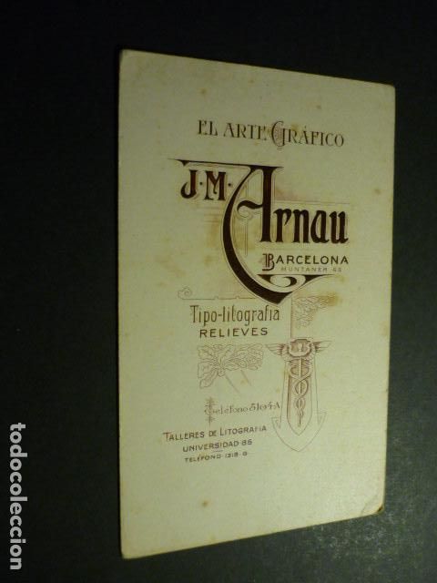 Documenti antichi: BARCELONA EL ARTE GRAFICO J. M. ARNAU TARJETA PUBLICITARIA 9 X 14 CM