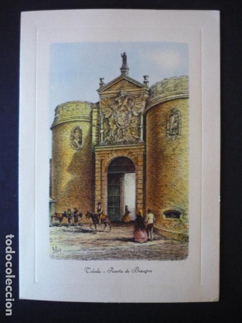 Documentos antiguos: TOLEDO TARJETA DIPTICA LITOGRAFIA 17 X 12 CM