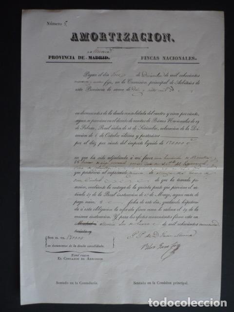Alte Dokumente: MURCIA DESAMORTIZACION 1840 PAGAR&Eacute; COMPRA PROPIEDADES EX CONVENTO DE SANTA TERESA