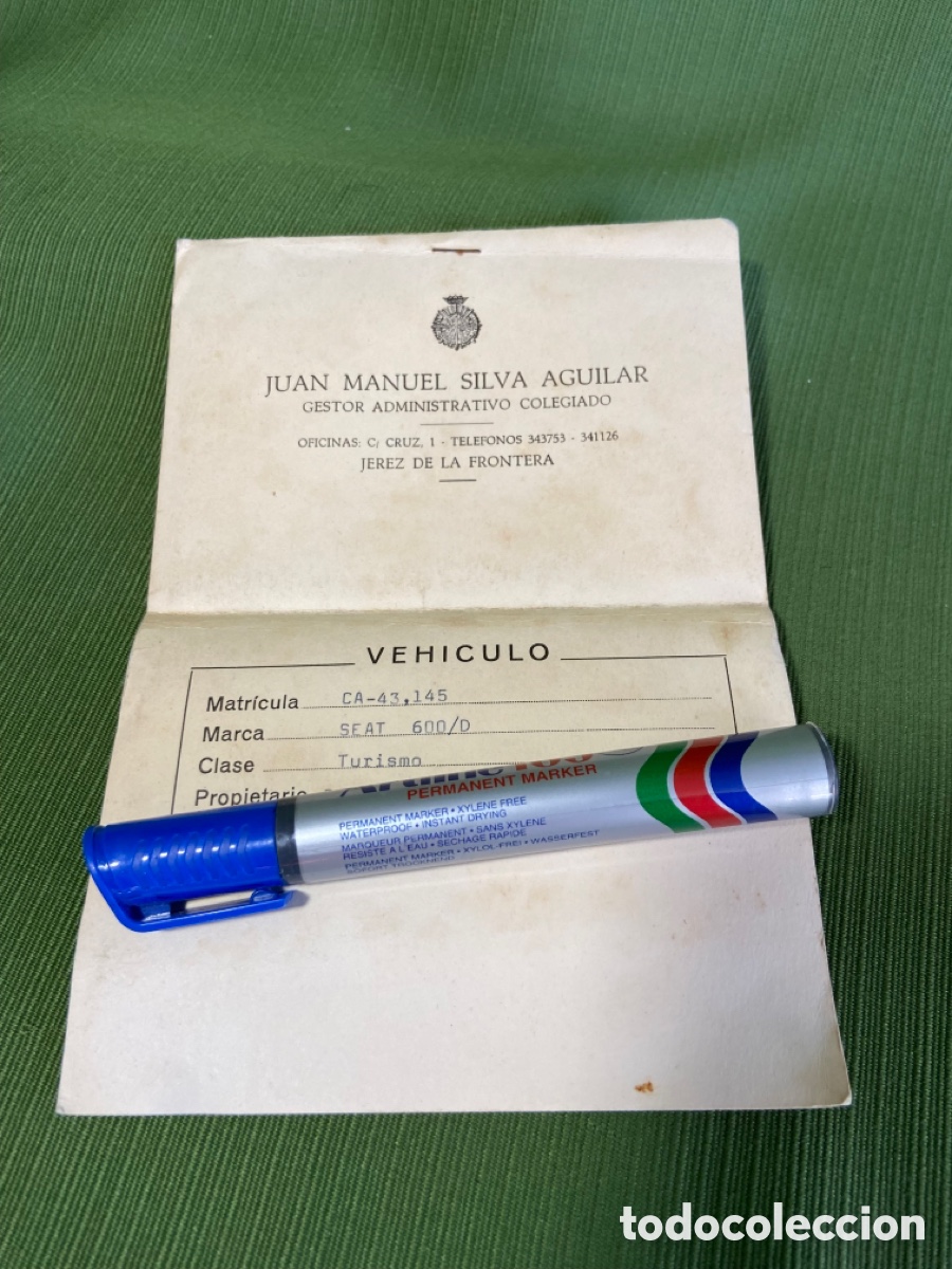 Documentos antiguos: Ficha de traspaso y otros documentos de seat 600 (600/D) - Foto 2