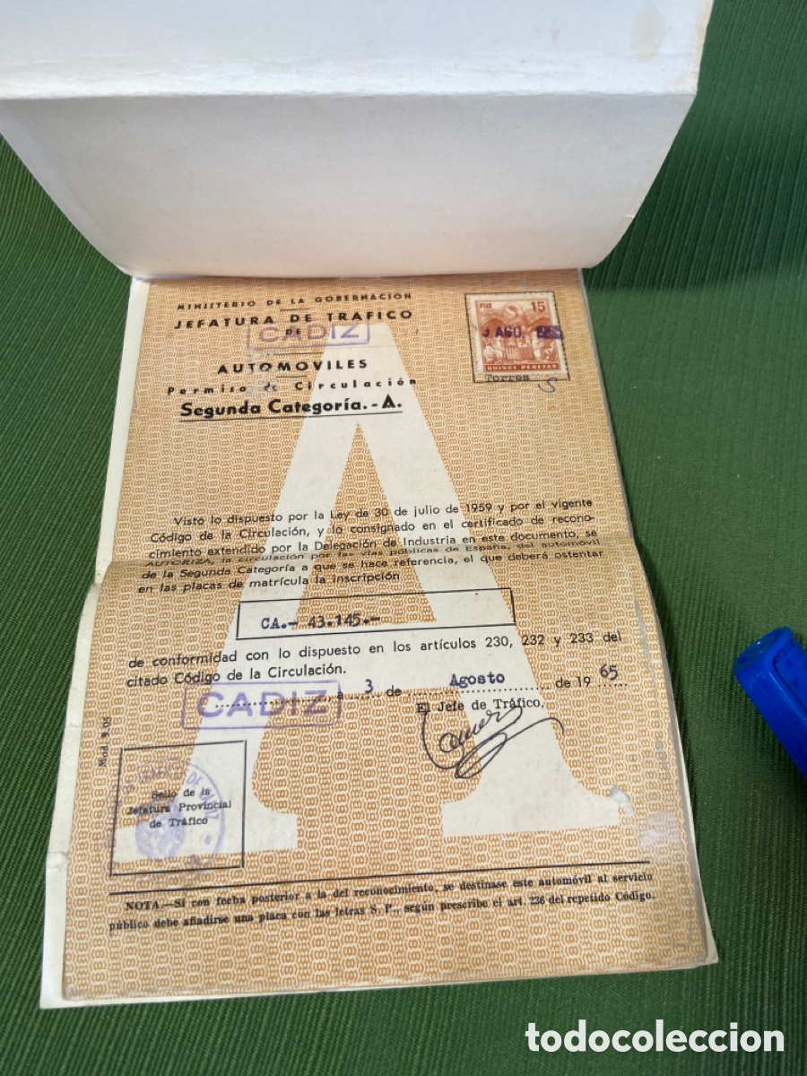 Documentos antiguos: Ficha de traspaso y otros documentos de seat 600 (600/D) - Foto 5