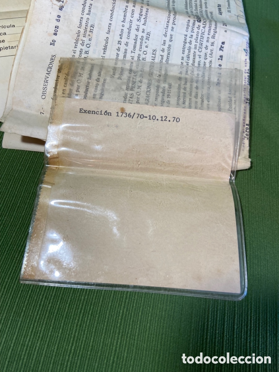 Documentos antiguos: Ficha de traspaso y otros documentos de seat 600 (600/D) - Foto 11