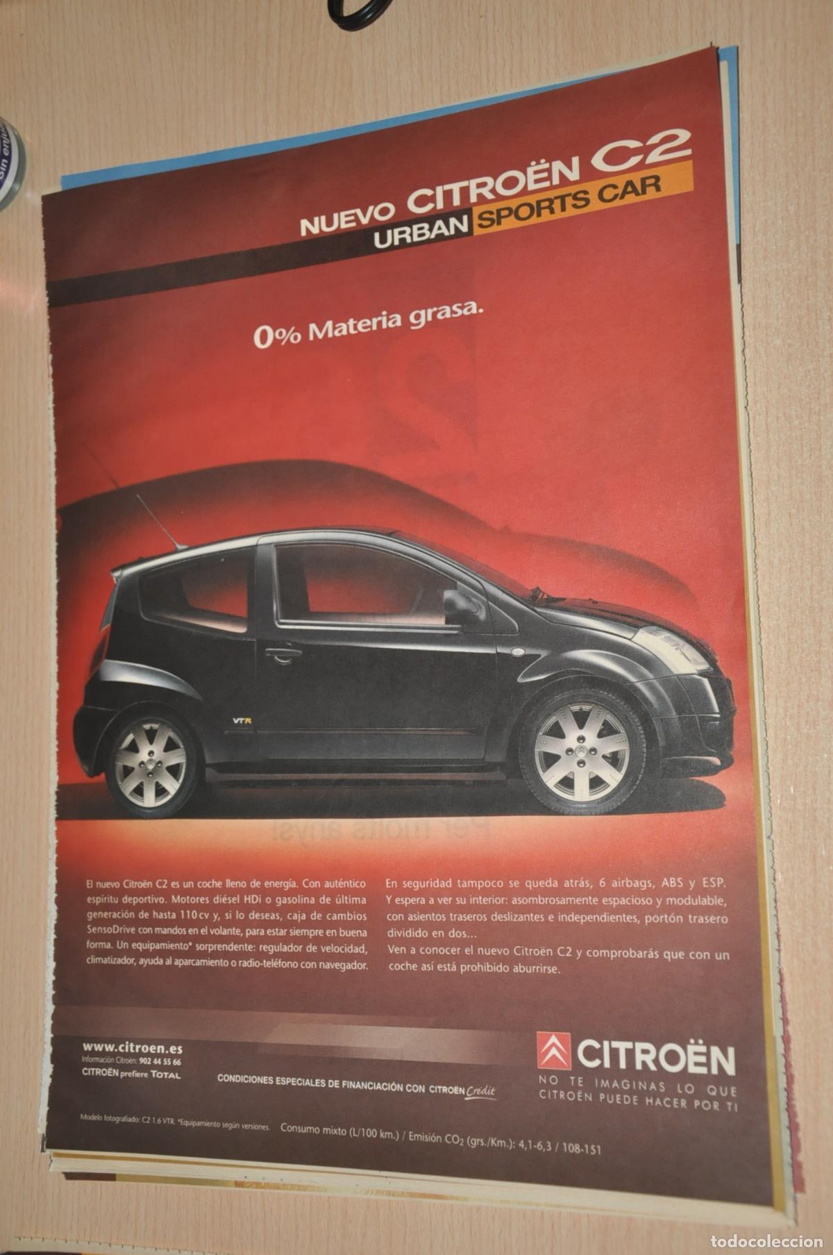 Documentos antiguos: hoja publicidad citroen c2