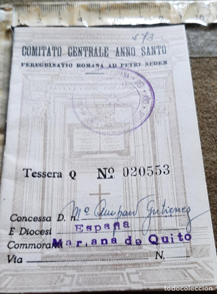 Documentos antiguos: DOCUMENTO PEREGRINACION A ROMA A&Ntilde;O SANTO