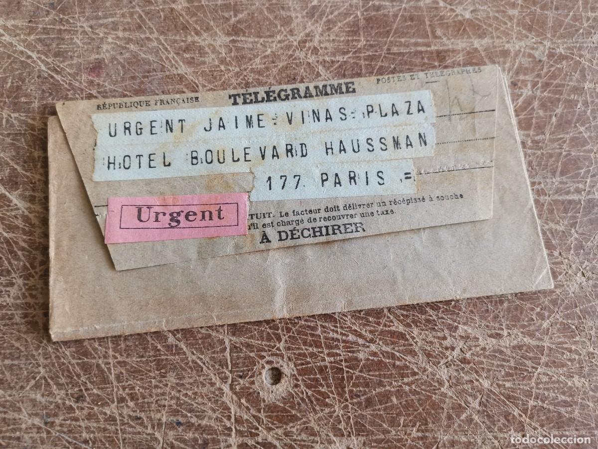 Documentos antiguos: TELEGRAMA DE CENTRAL DE PARIS 1920-FRANCIA - Foto 2