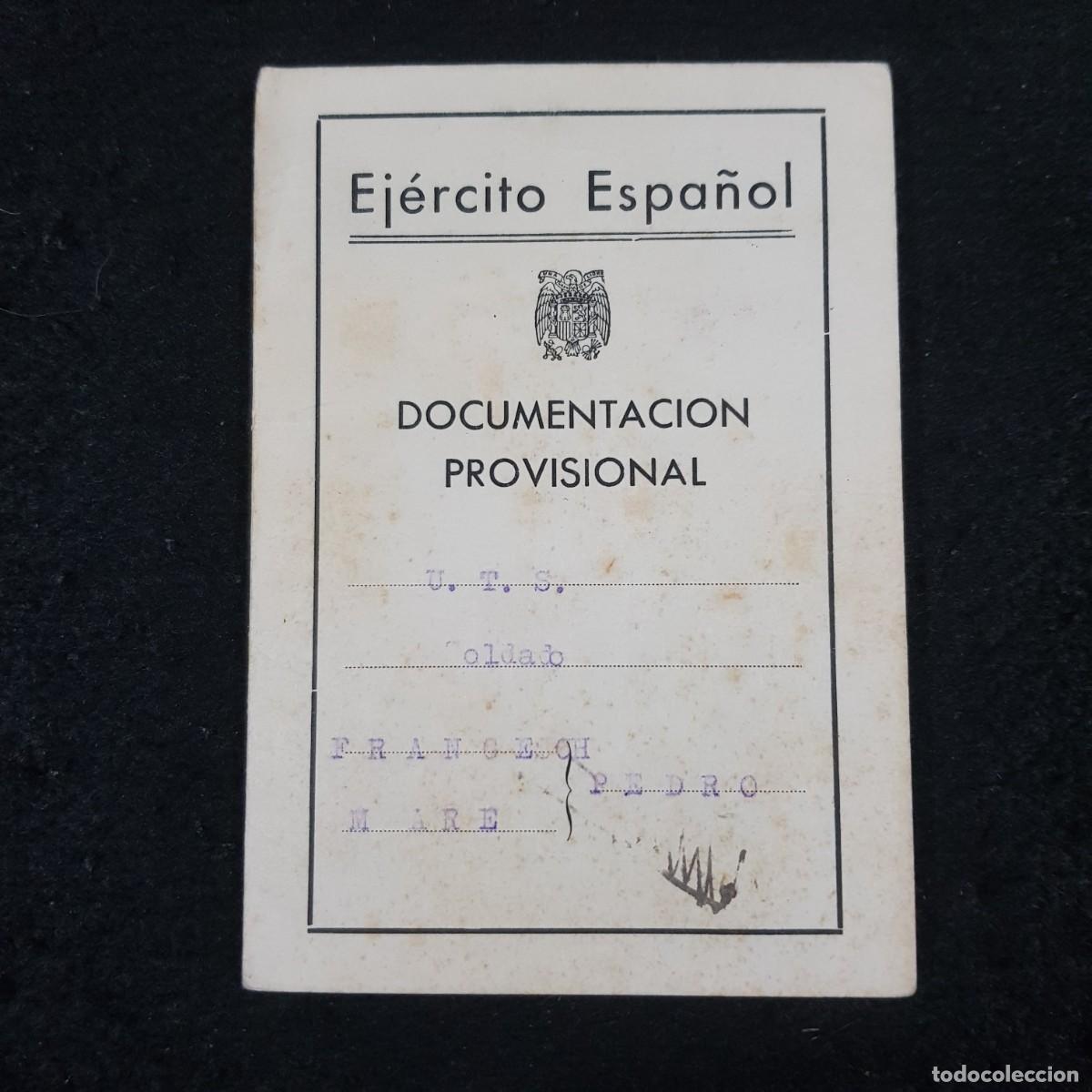 Documentos antiguos: CARNET DEL EJ&Eacute;RCITO ESPA&Ntilde;OL - DOCUMENTACI&Oacute;N PROVISIONAL - 1952 / 6 - Foto 1