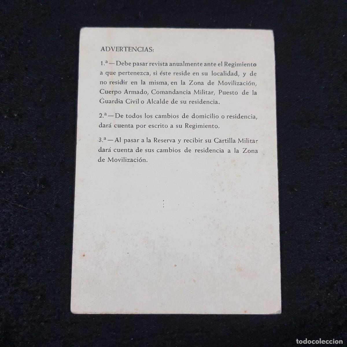 Documentos antiguos: CARNET DEL EJ&Eacute;RCITO ESPA&Ntilde;OL - DOCUMENTACI&Oacute;N PROVISIONAL - 1952 / 6 - Foto 2