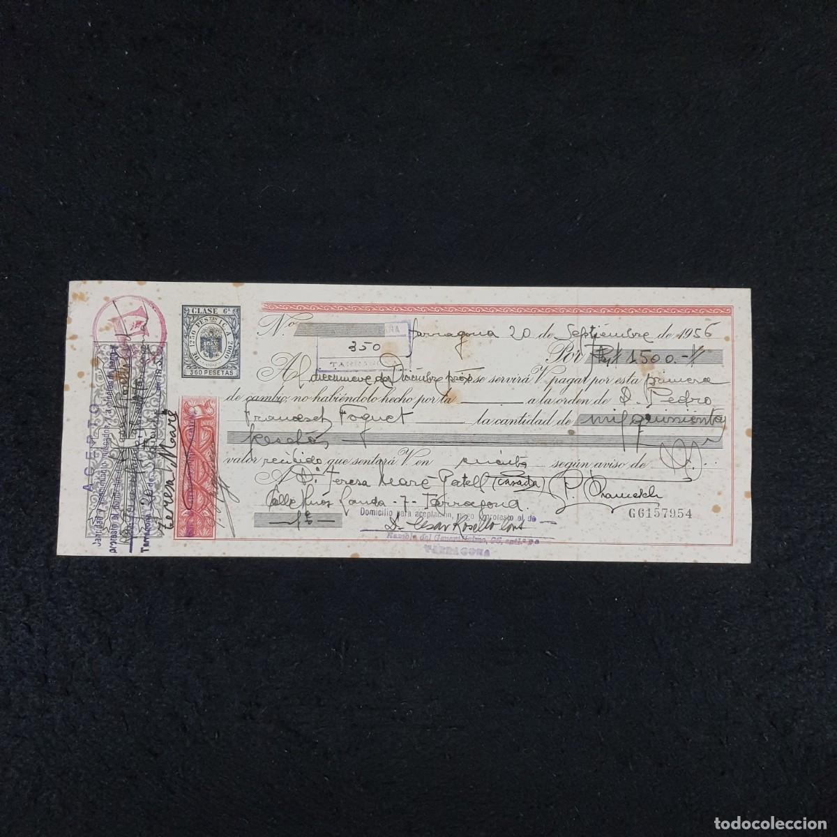 Documentos antiguos: PAGAR&Eacute; - TARRAGONA - A&Ntilde;O 1956 - RAR&Iacute;SIMO DOCUMENTO / 70 - Foto 1