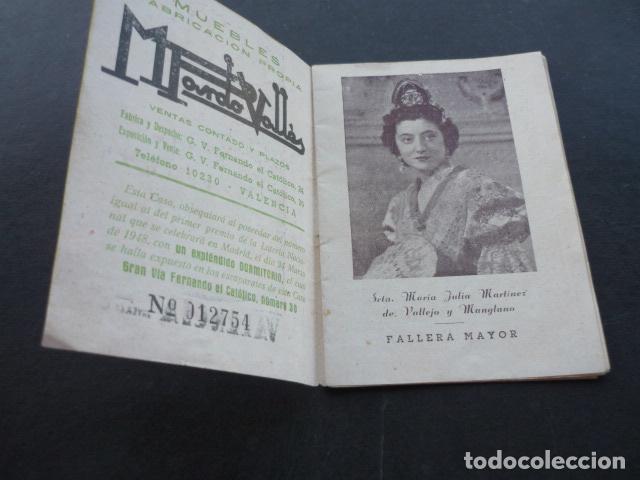 Documentos antiguos: VALENCIA PROGRAMA DE MANO FALLAS 1948 - Foto 2
