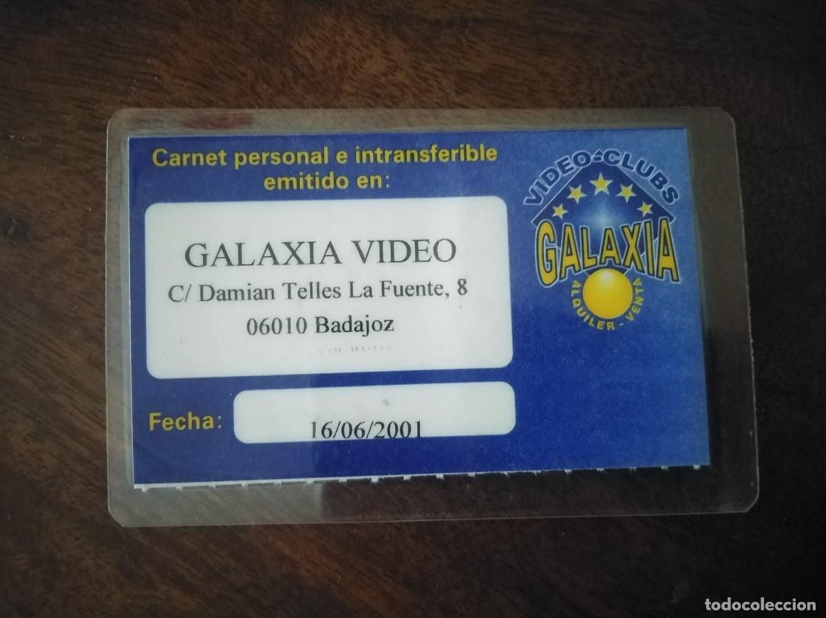 Documentos antiguos: Carnet Video club Galaxia. Badajoz. - Foto 2