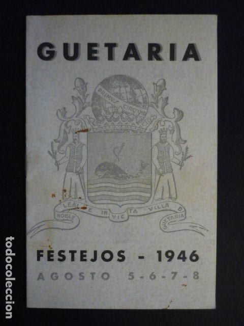 Documentos antiguos: GUETARIA GUIPUZCOA PROGRAMA DE FIESTAS 1946 - Foto 1