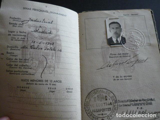 Documentos antiguos: PASAPORTE MADRID 1949 INDUSTRIAL MADRILE&Ntilde;O - Foto 3