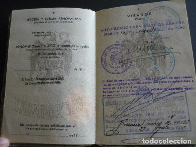 Documentos antiguos: PASAPORTE MADRID 1949 INDUSTRIAL MADRILE&Ntilde;O - Foto 6