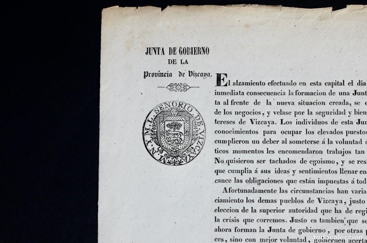Documentos antiguos: GUERRAS CARLISTAS. BILBAO 1843 - Foto 1