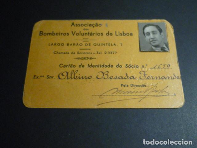 Alte Dokumente: LISBOA ASOCIACION DE BOMBEROS VOLUNTARIOS TARJETA DE IDENTIDAD 1942