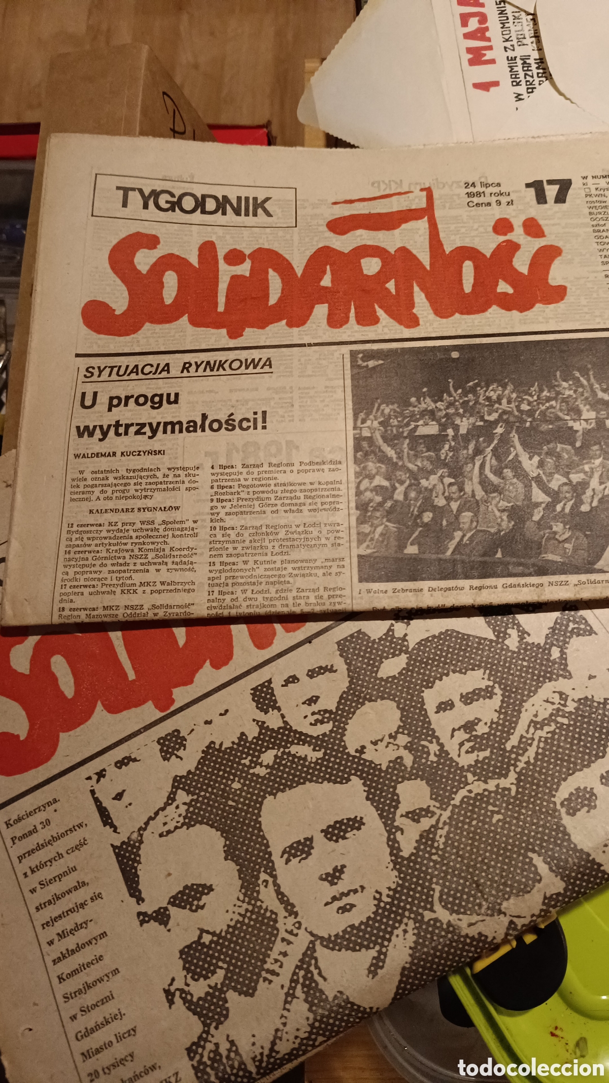 Documentos antiguos: Sindicato Solidaridad Polonia lote - Foto 2