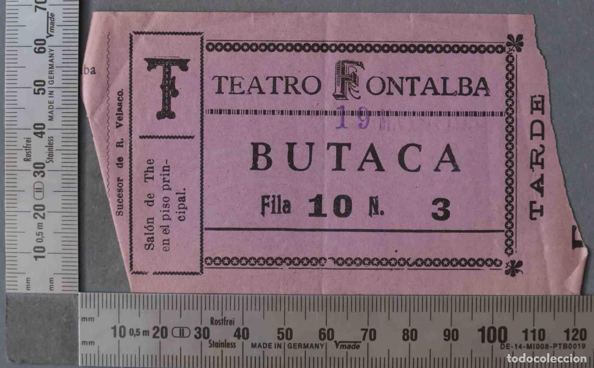 Documentos antiguos: ENTRADA DE TEATRO. FONTALBA. &iquest;1934? - Foto 1